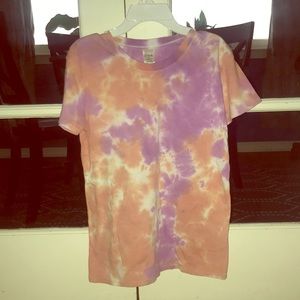 Zumiez tie-dyed pink & orange tee